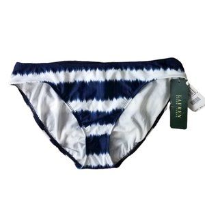 💖💖NWT RALPH LAUREN BLUE & WHITE BIKINI BOTTOMS (14)